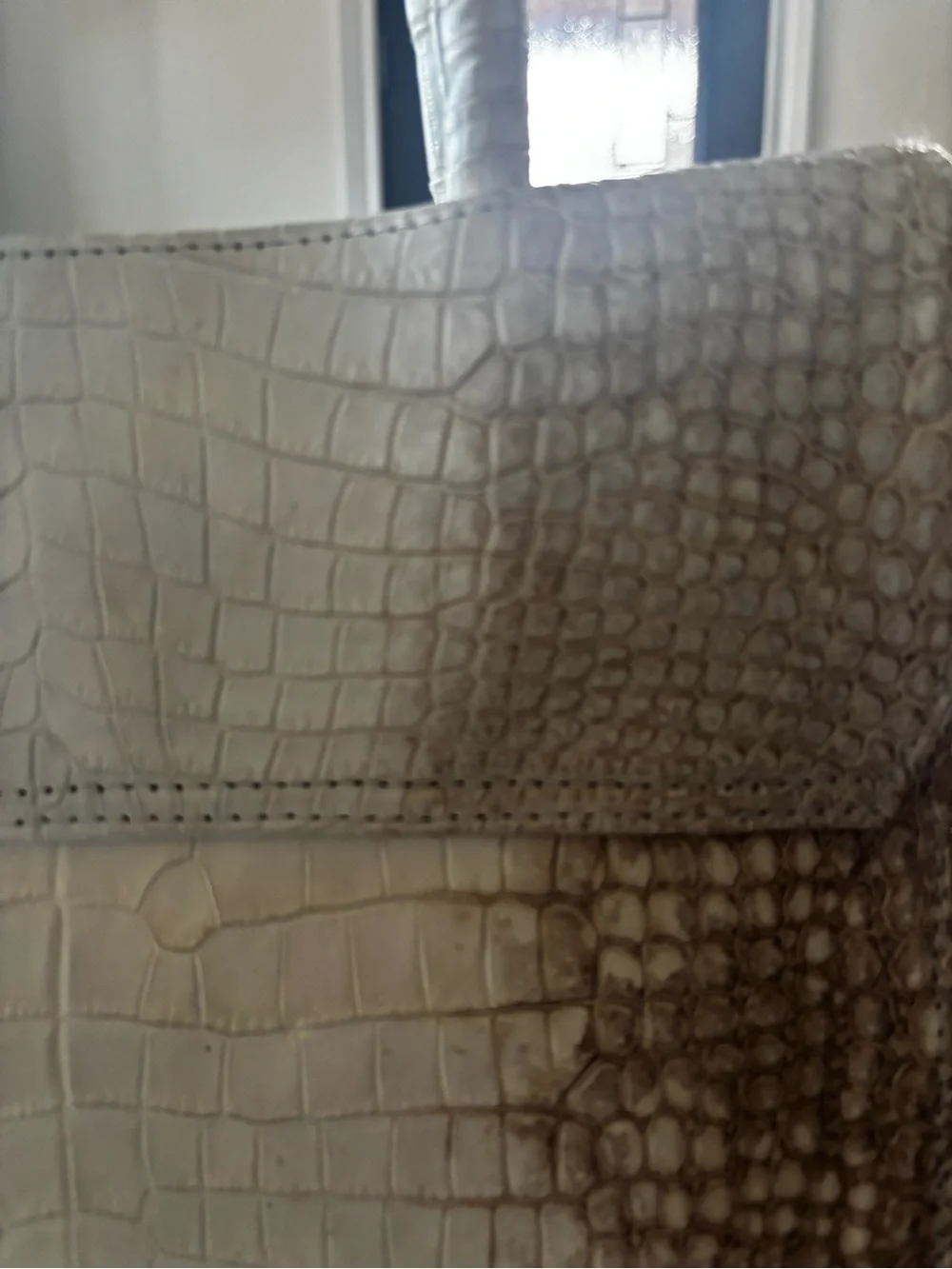 Genuine Himalayan crocodile handbag
